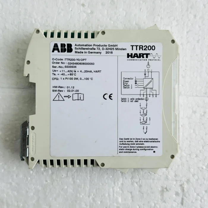 ABB TTR200-YO Rail Mount Temperature Transmitter
