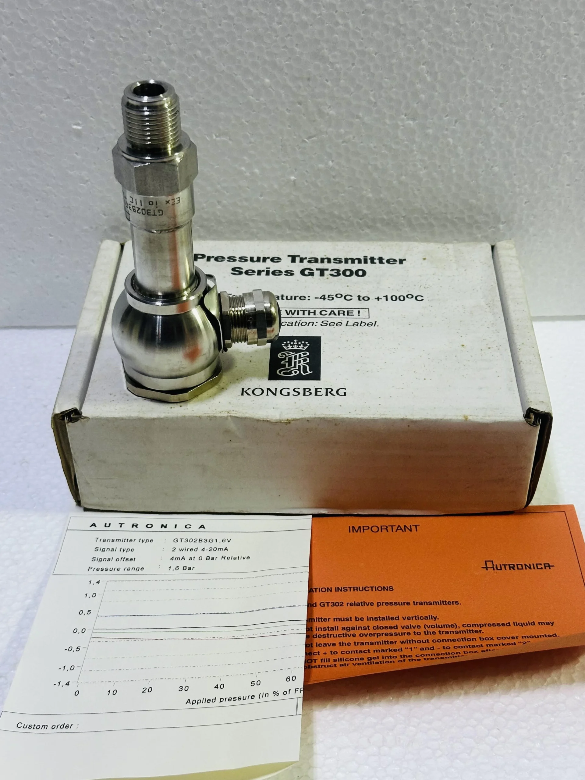 AUTRONICA GT302B3G1.6V Pressure Transmitter