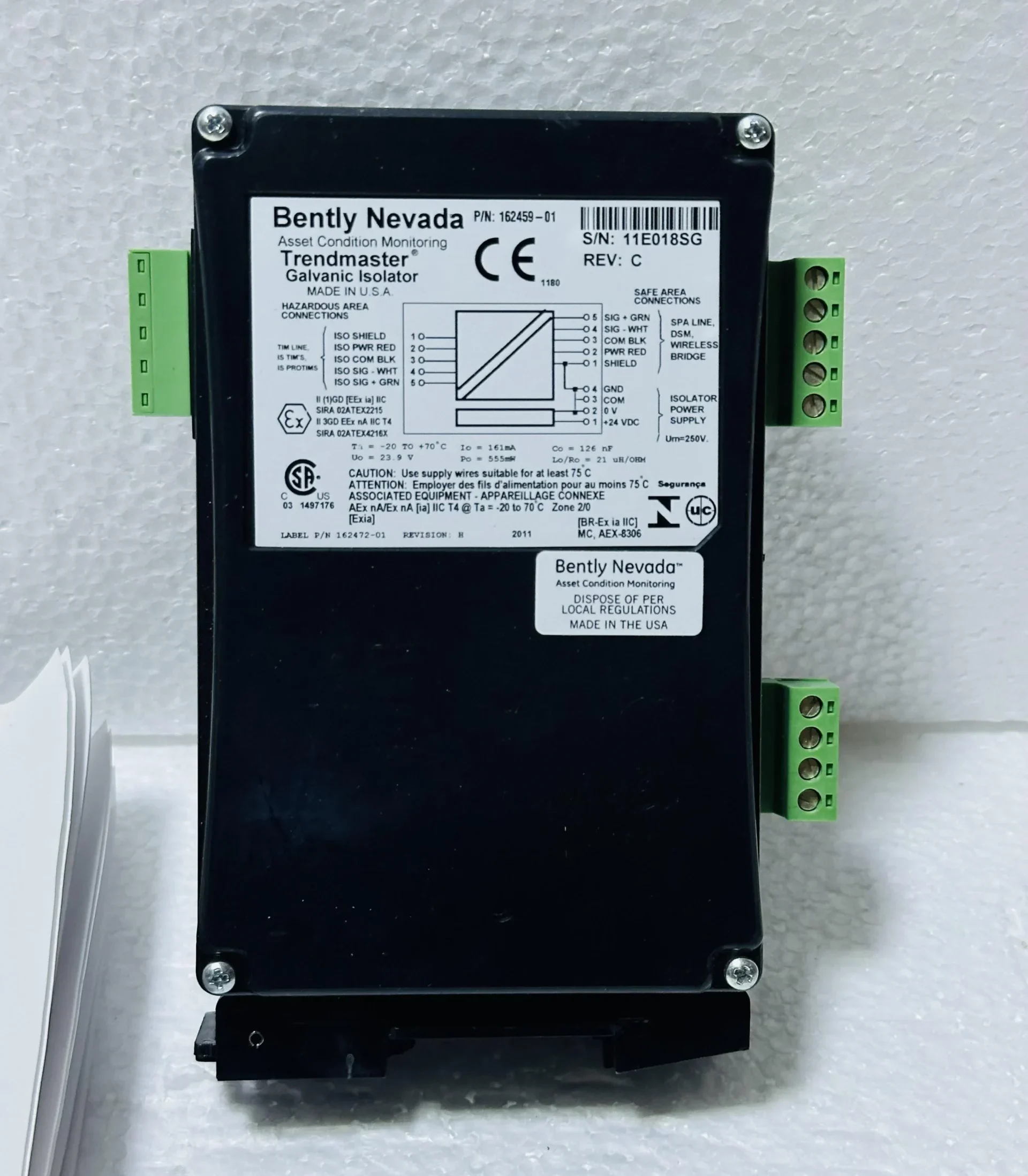 Bently Nevada Trend Master Galvanic Isolator – PN 162459
