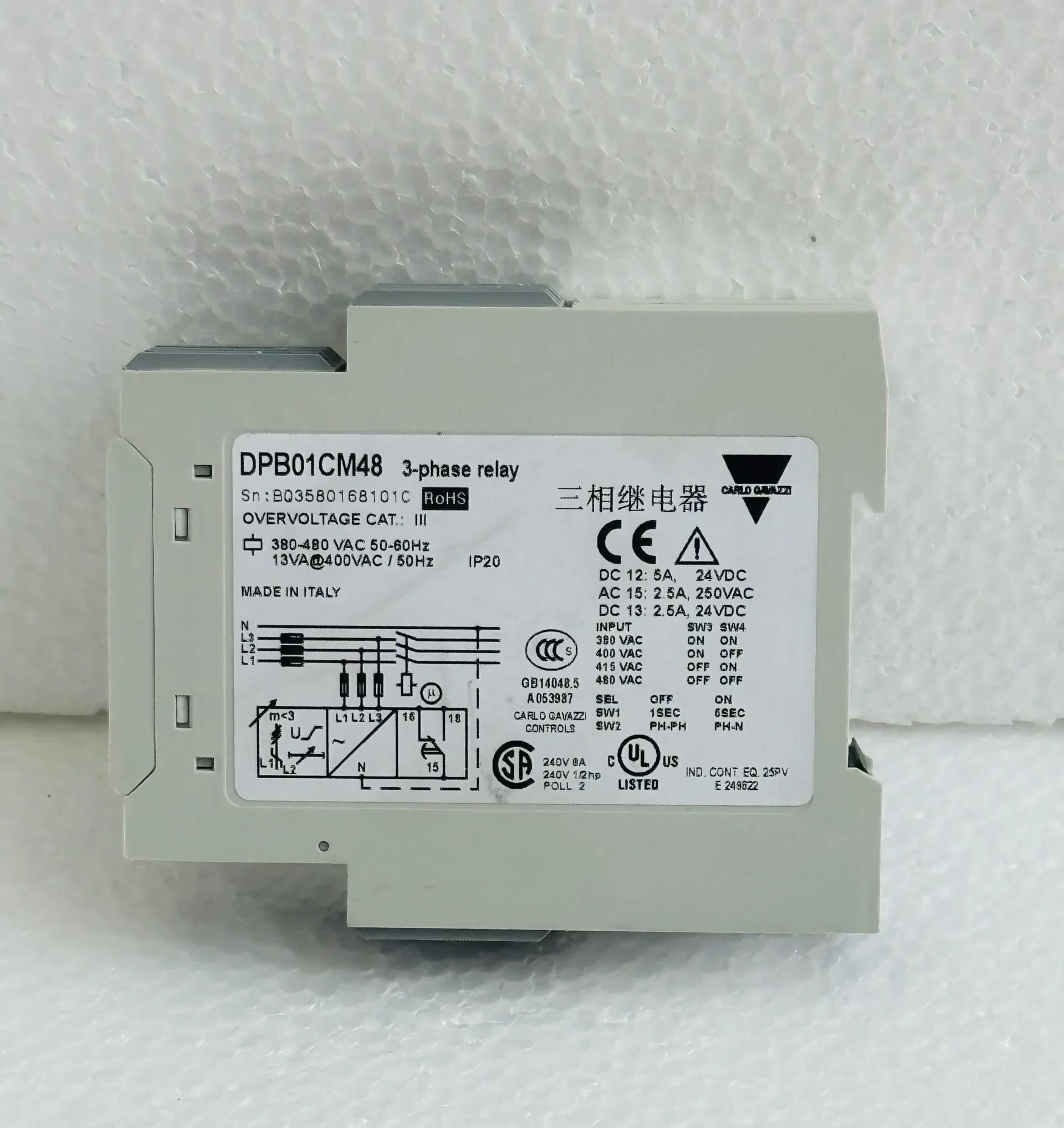 Carlo Gavazzi DPB01 3-Phase Voltage Relay
