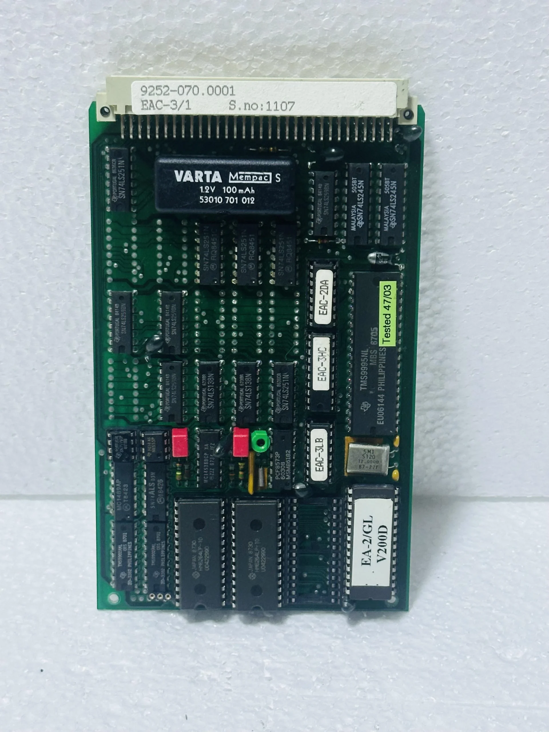 KONGSBERG AUTRONICA EAC-3-1 PCB (Part No. 9252-070.0001)