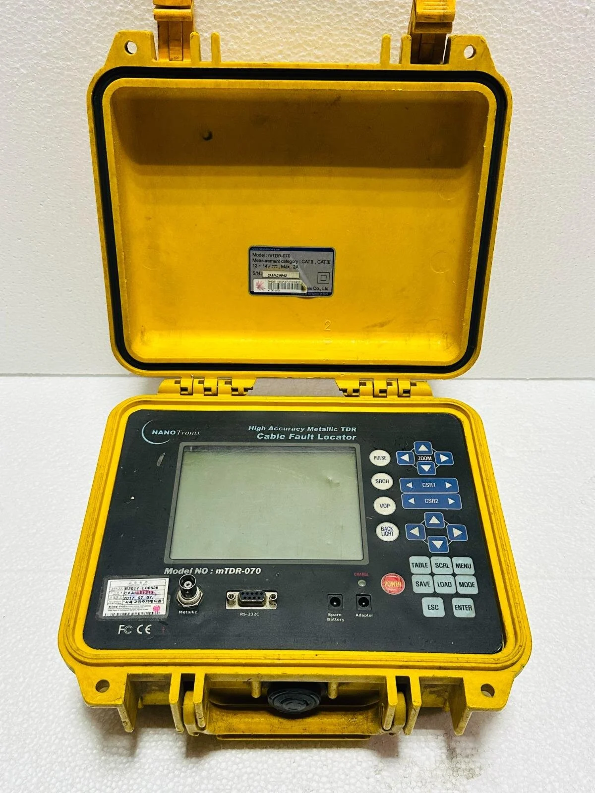 NANO TRONIX MTDR-070 High Accuracy Metallic TDR Cable Fault Locator