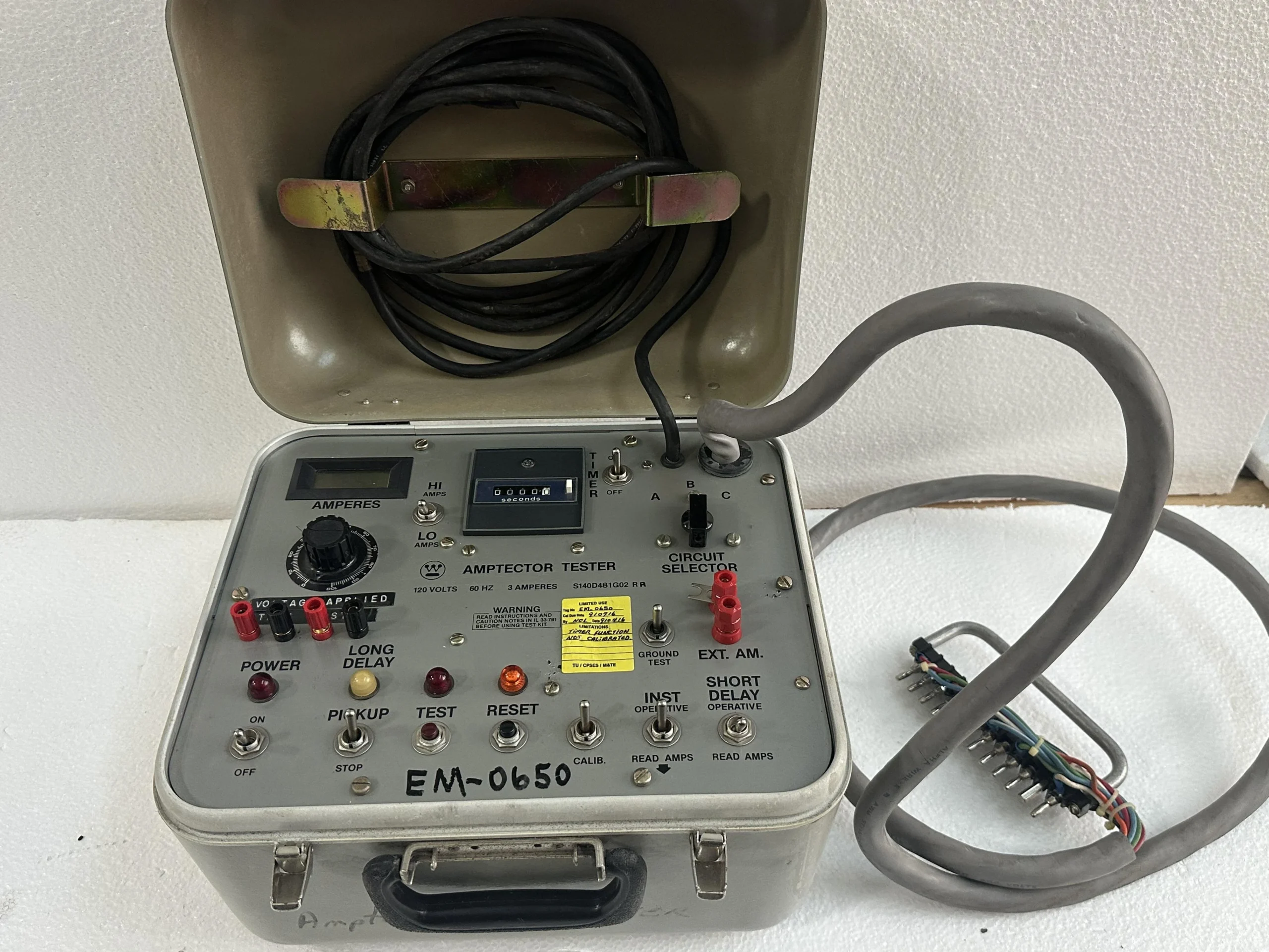 WESTINGHOUSE S140D481G02RR AmpTector Tester 120VAC 3 Amp